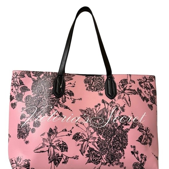 Victoria's Secret Floral Logo Tote Pink Floral Tote Bag. In new conditions - Picture 14 of 15